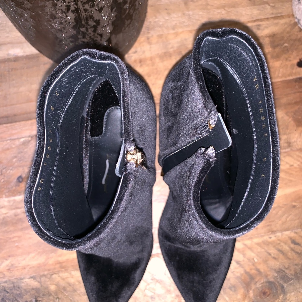 Salvatore Ferragamo Bolgheri Velvet Ankle Booties - Picture 6 of 8